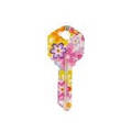 Round Wild Flower Key Blank